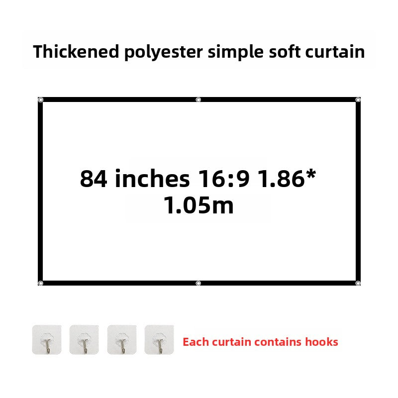 Foldable portable polyester soft screen