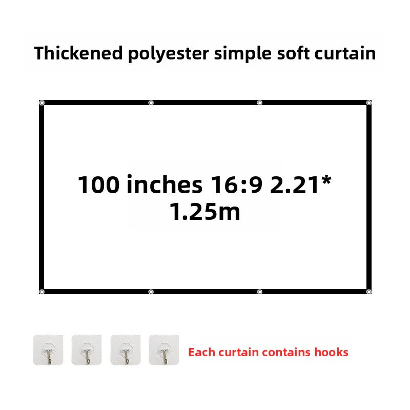Foldable portable polyester soft screen