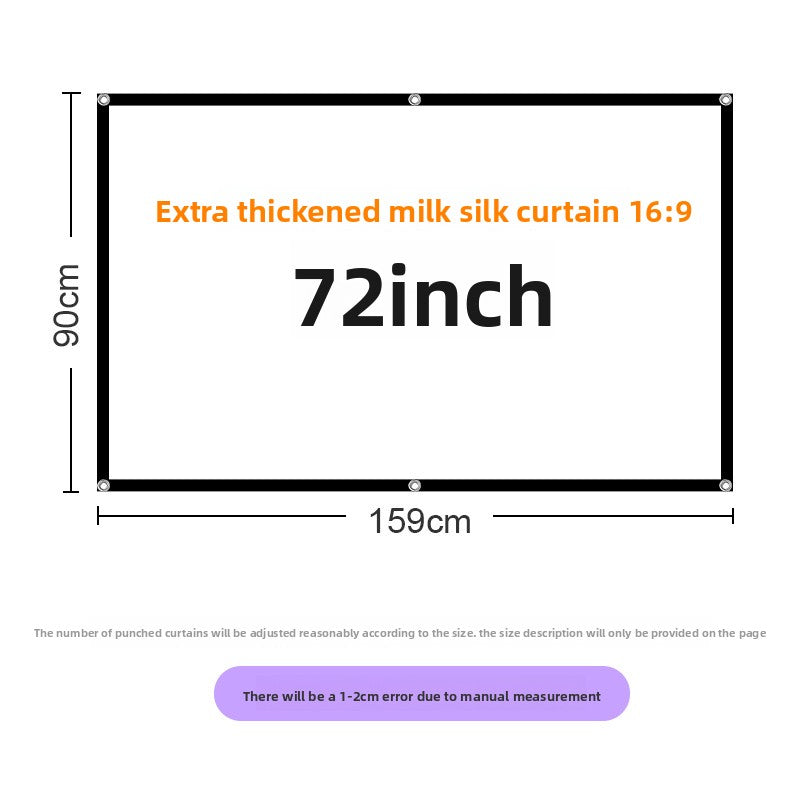 Foldable portable polyester soft screen