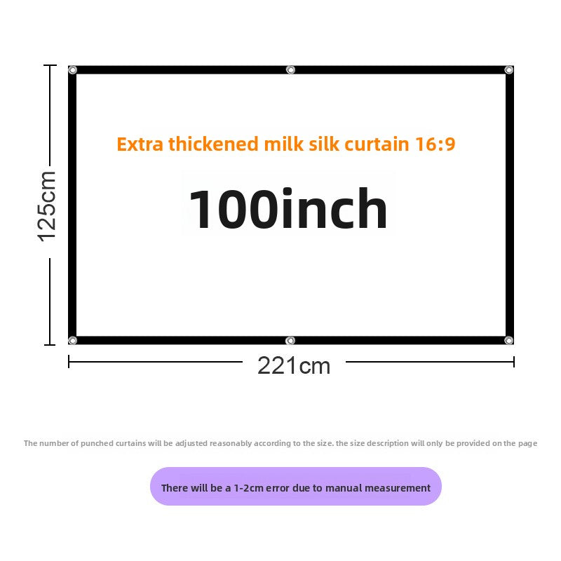 Foldable portable polyester soft screen