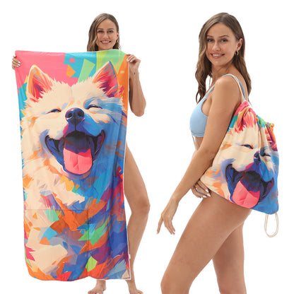 Foldable Printed Beach Towel