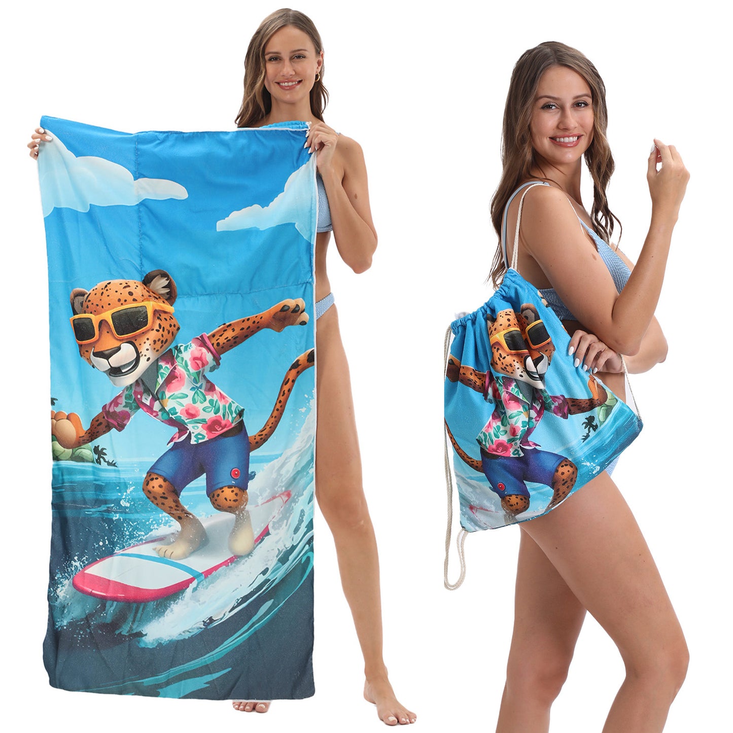 Foldable Printed Beach Towel