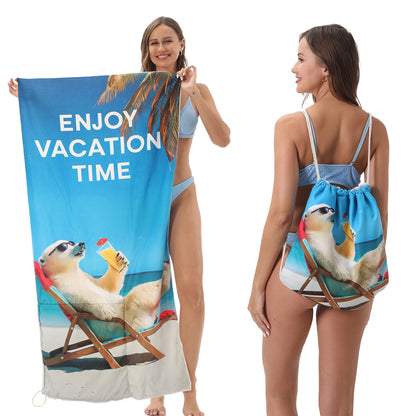 Foldable Printed Beach Towel