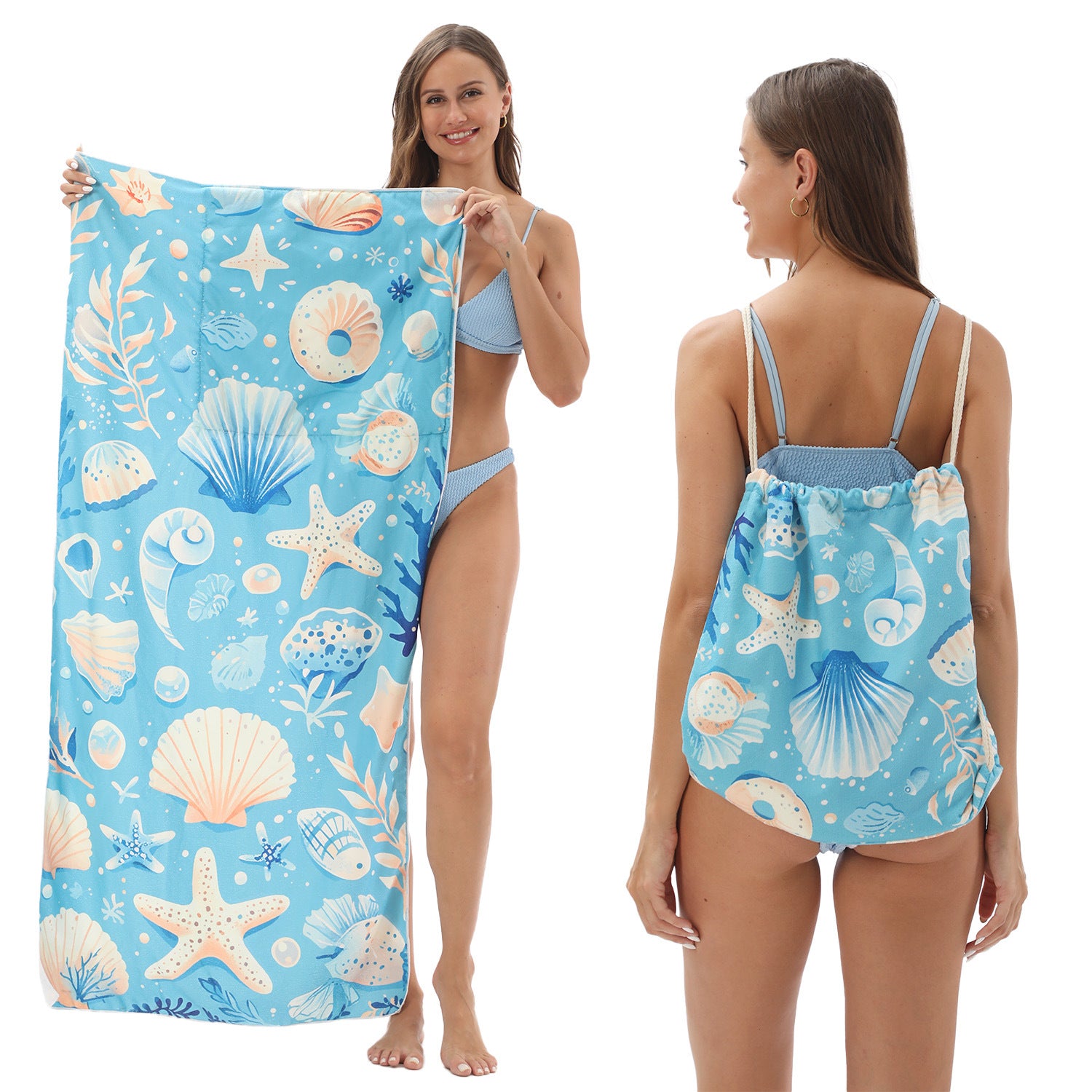 Foldable Printed Beach Towel
