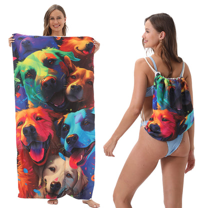Foldable Printed Beach Towel