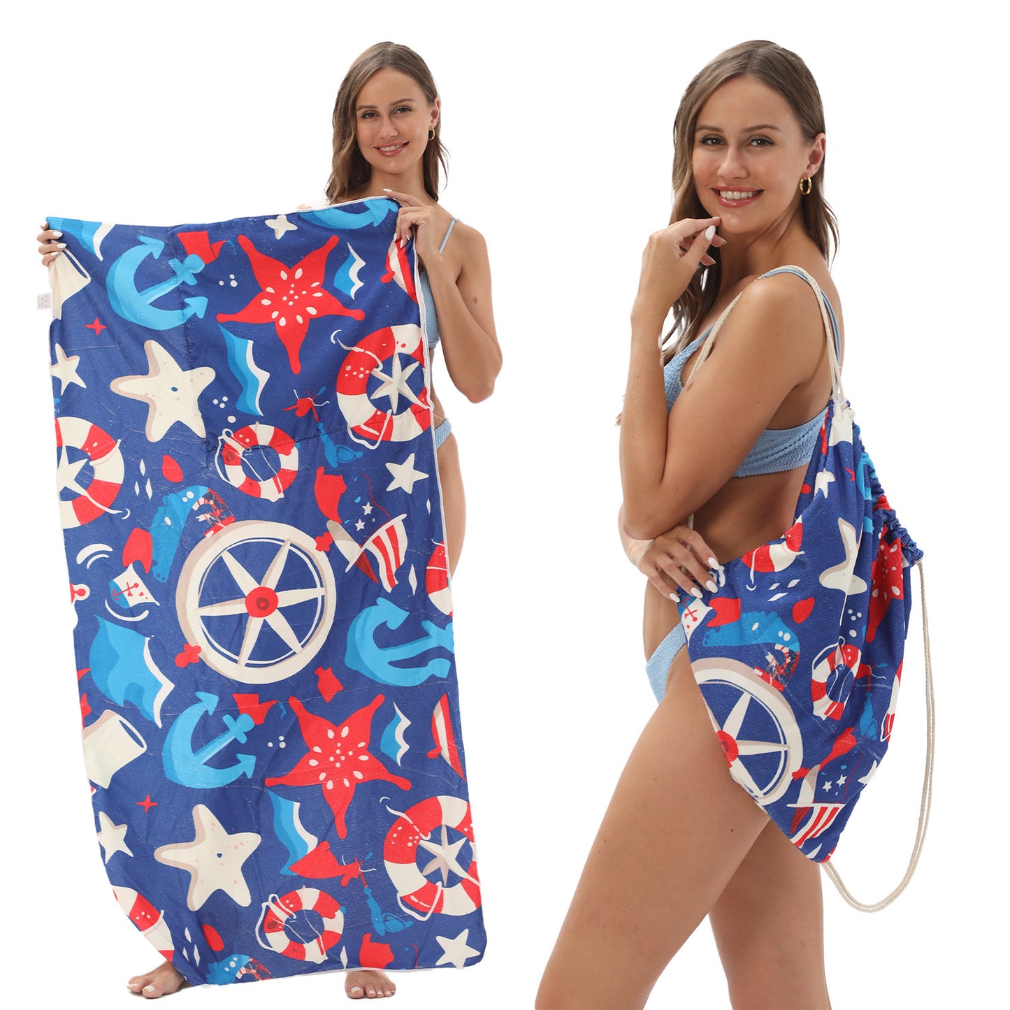 Foldable Printed Beach Towel