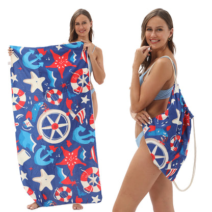 Foldable Printed Beach Towel