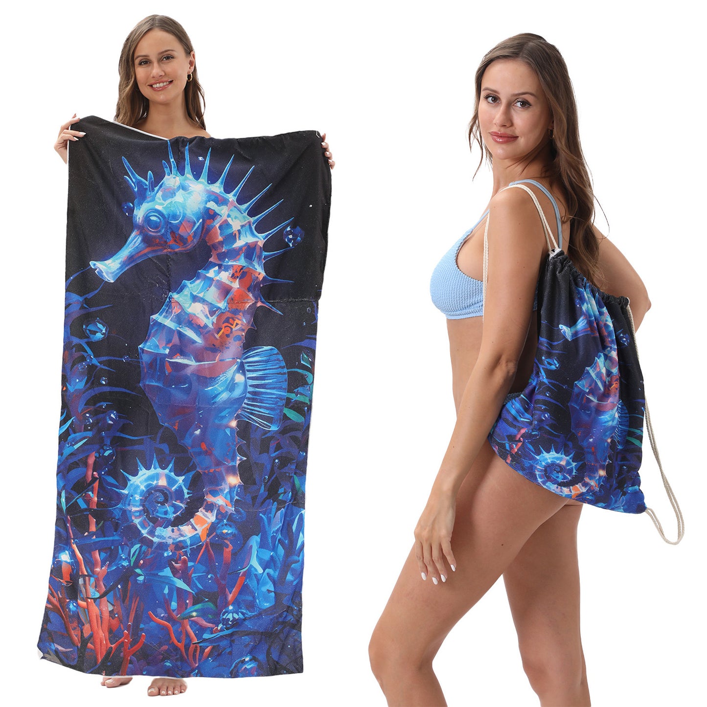 Foldable Printed Beach Towel
