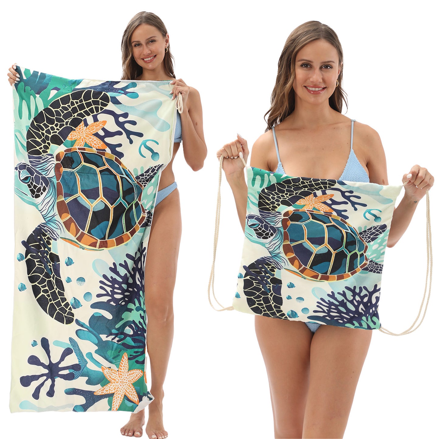 Foldable Printed Beach Towel