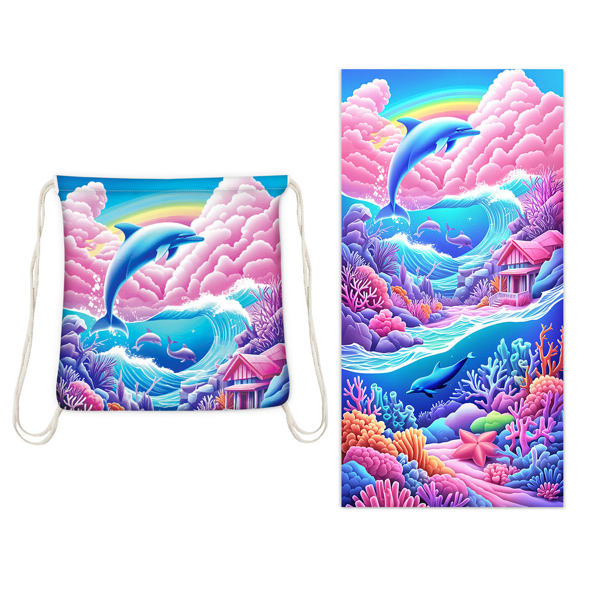 Foldable Printed Beach Towel