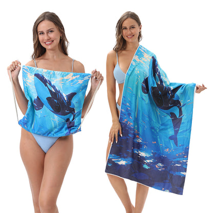 Foldable Printed Beach Towel