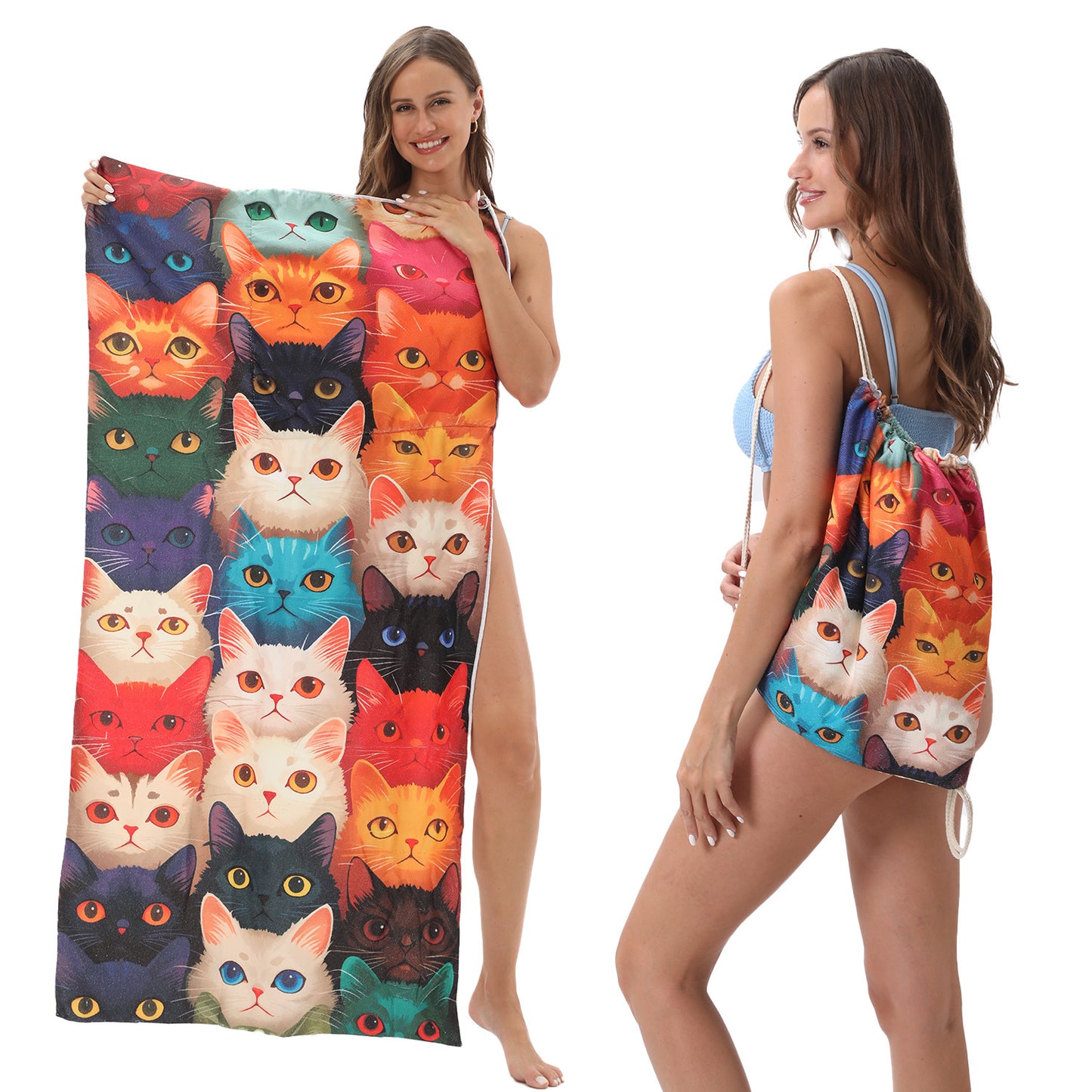 Foldable Printed Beach Towel