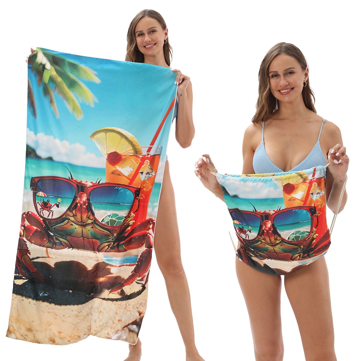 Foldable Printed Beach Towel