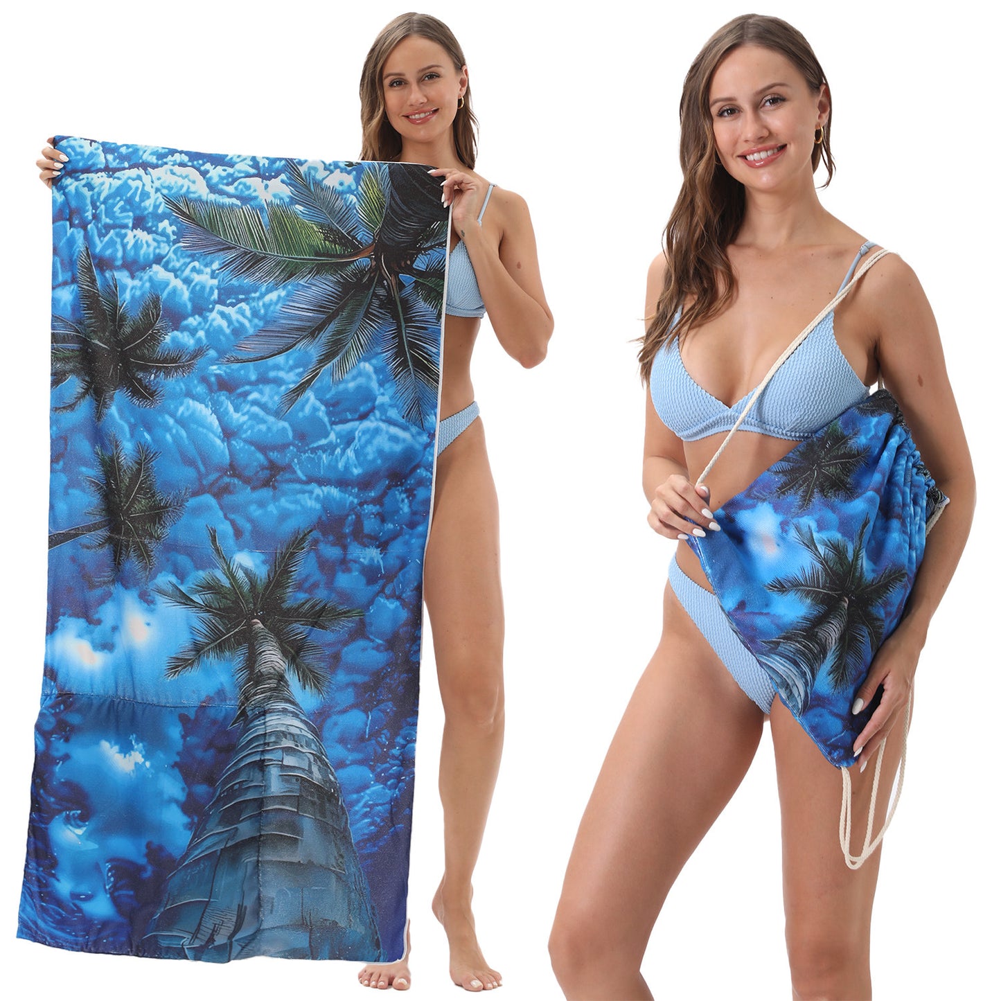 Foldable Printed Beach Towel