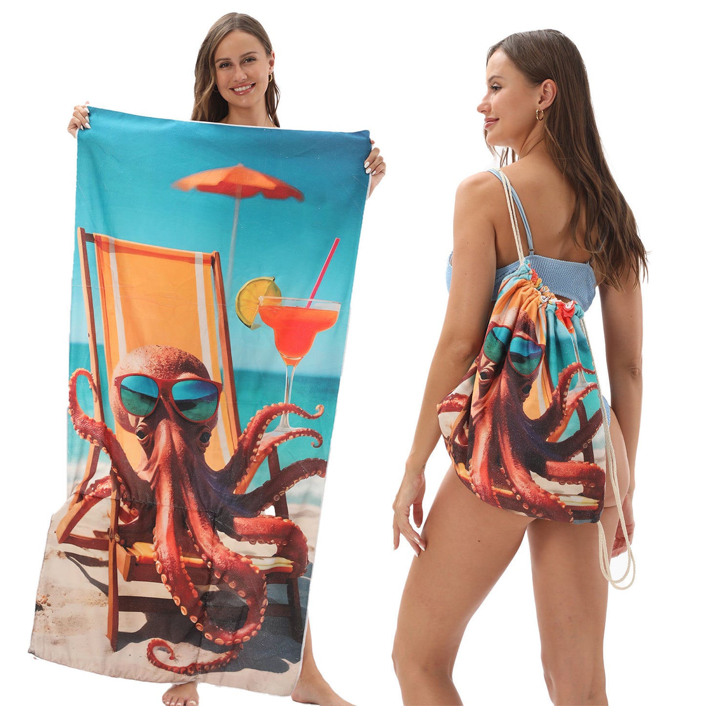 Foldable Printed Beach Towel