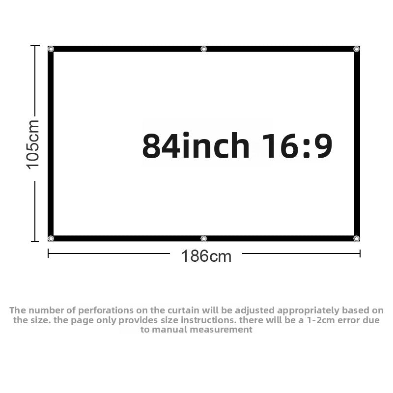 Foldable Projector Screen HD White