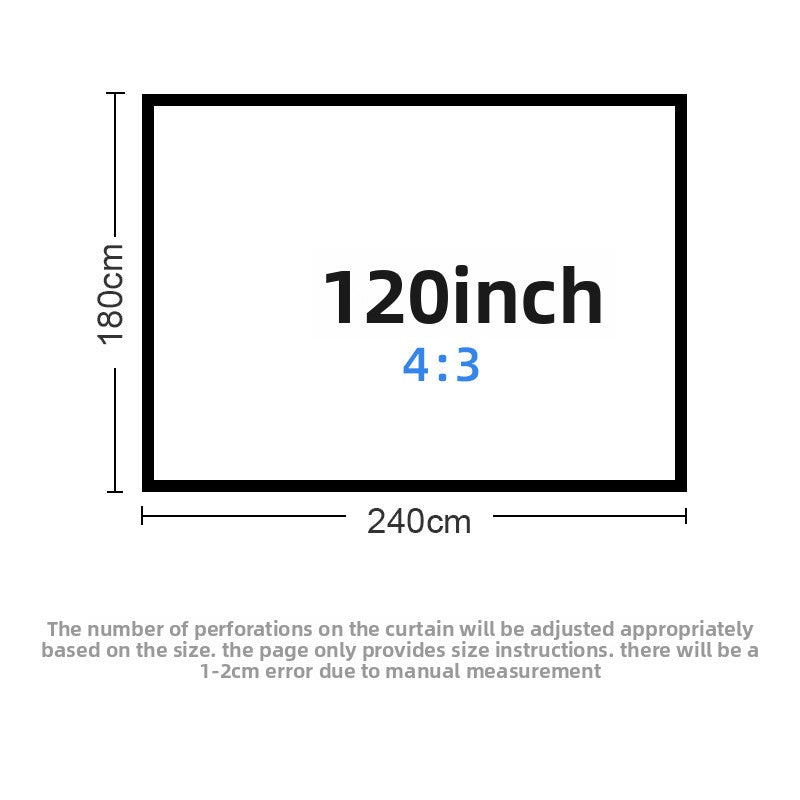 Foldable Projector Screen HD White