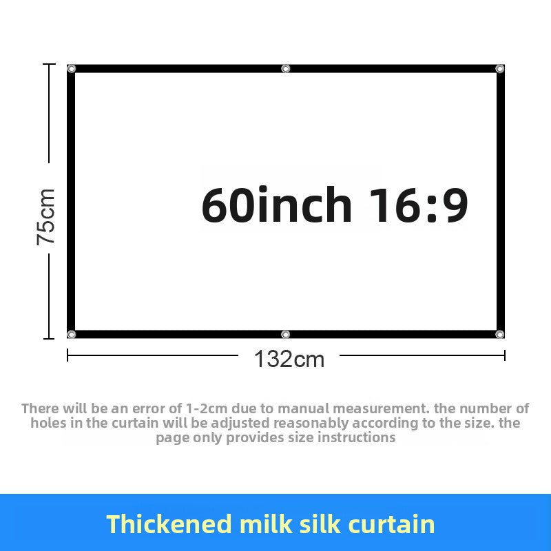 Foldable Projector Screen HD White