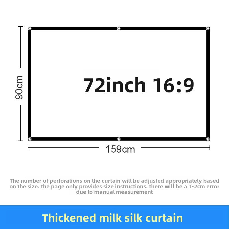Foldable Projector Screen HD White