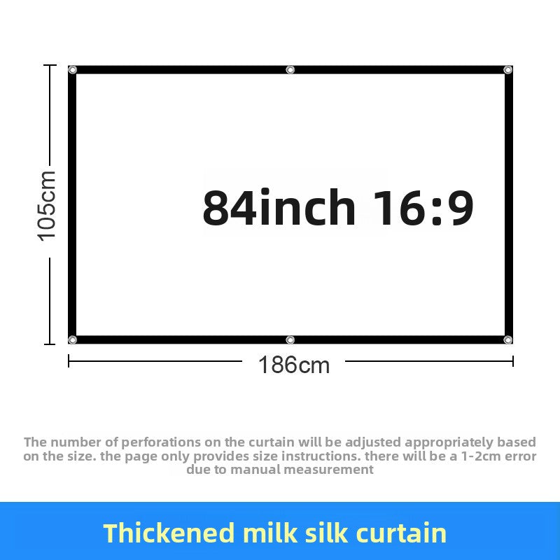 Foldable Projector Screen HD White