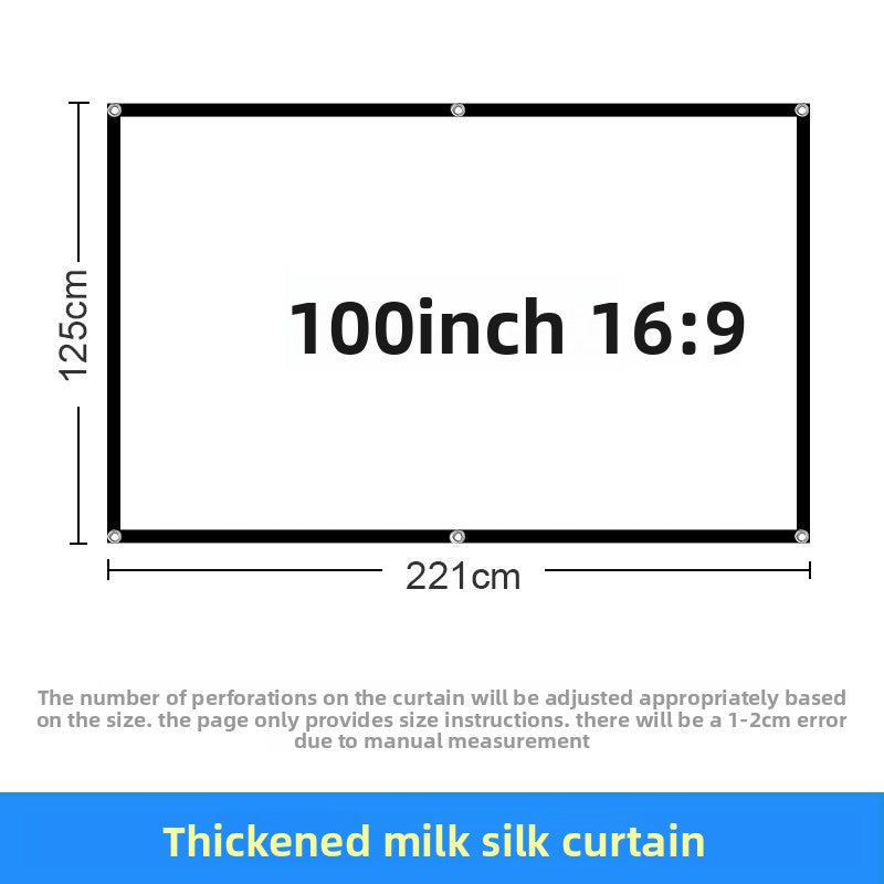Foldable Projector Screen HD White