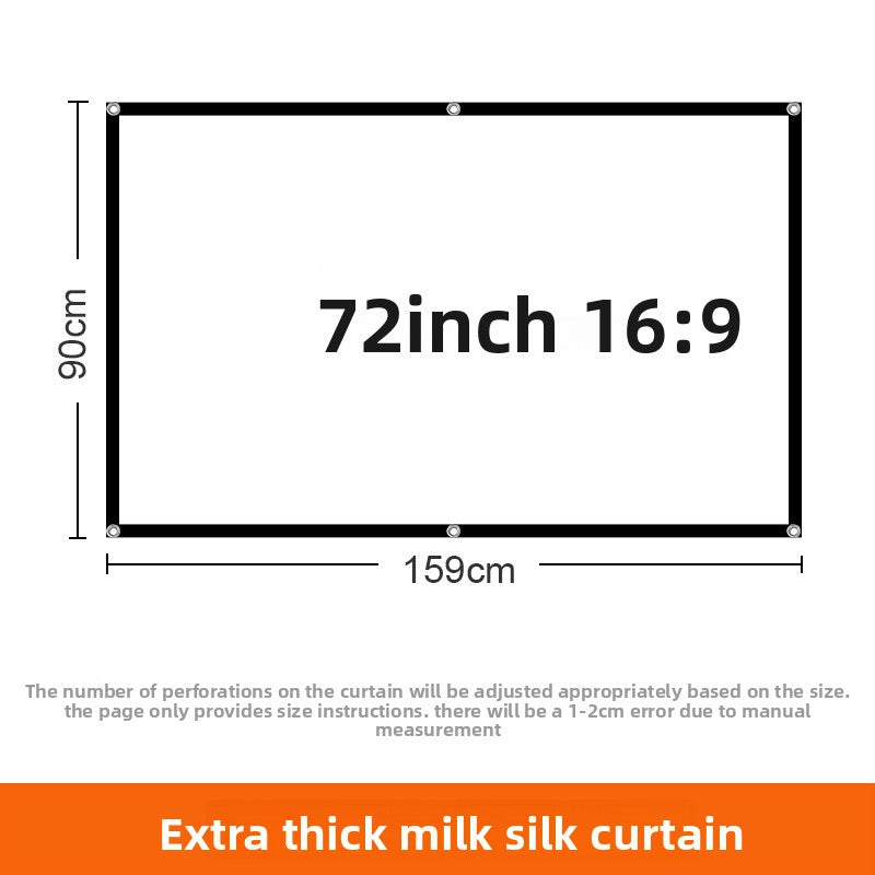 Foldable Projector Screen HD White