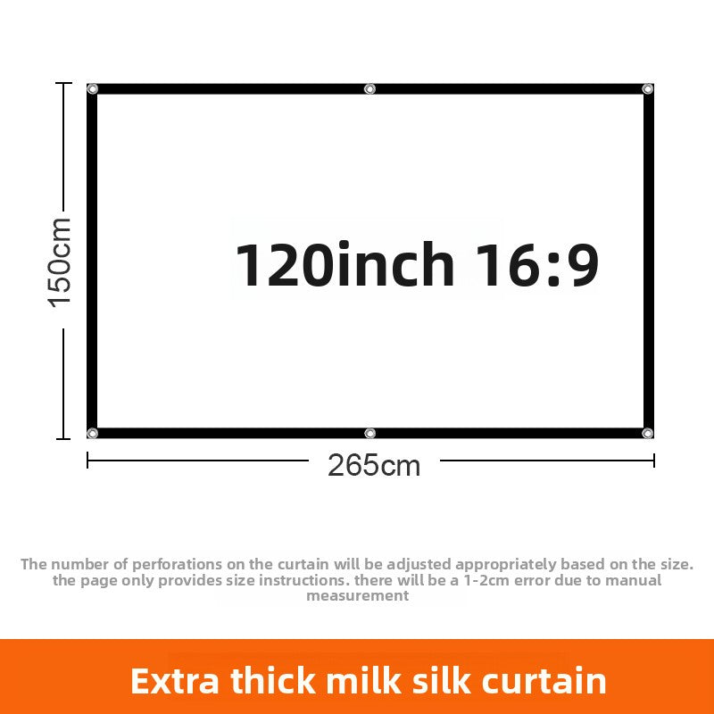Foldable Projector Screen HD White
