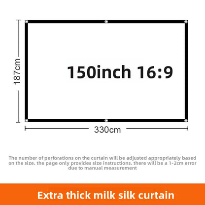 Foldable Projector Screen HD White