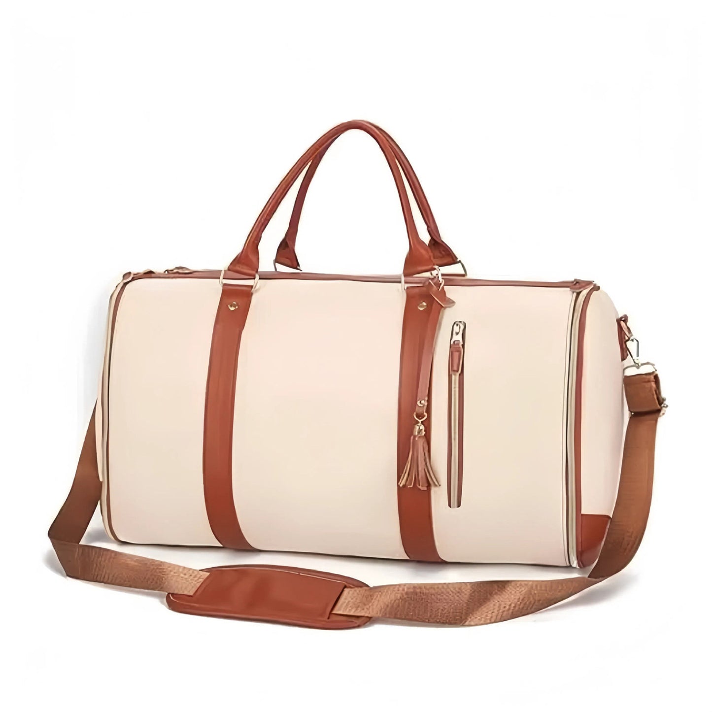 Foldable PU Leather Handbag for Travel and Business
