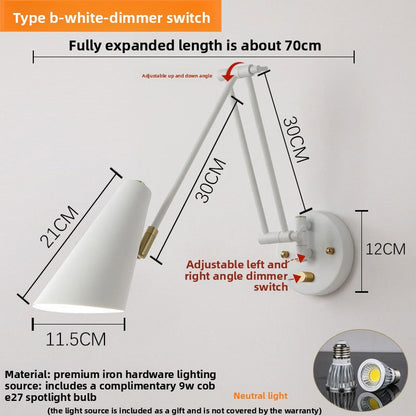 Foldable Retro Long Boom Lamp