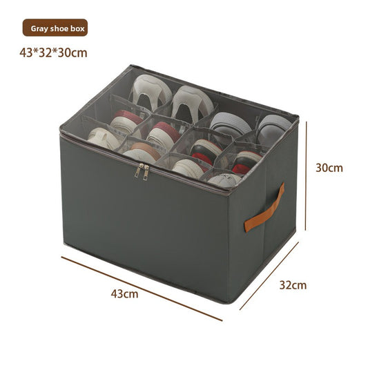 Foldable Shoe Storage Box with Clear Lid