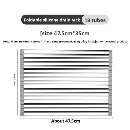 Foldable Silicone Dish Drain Rack