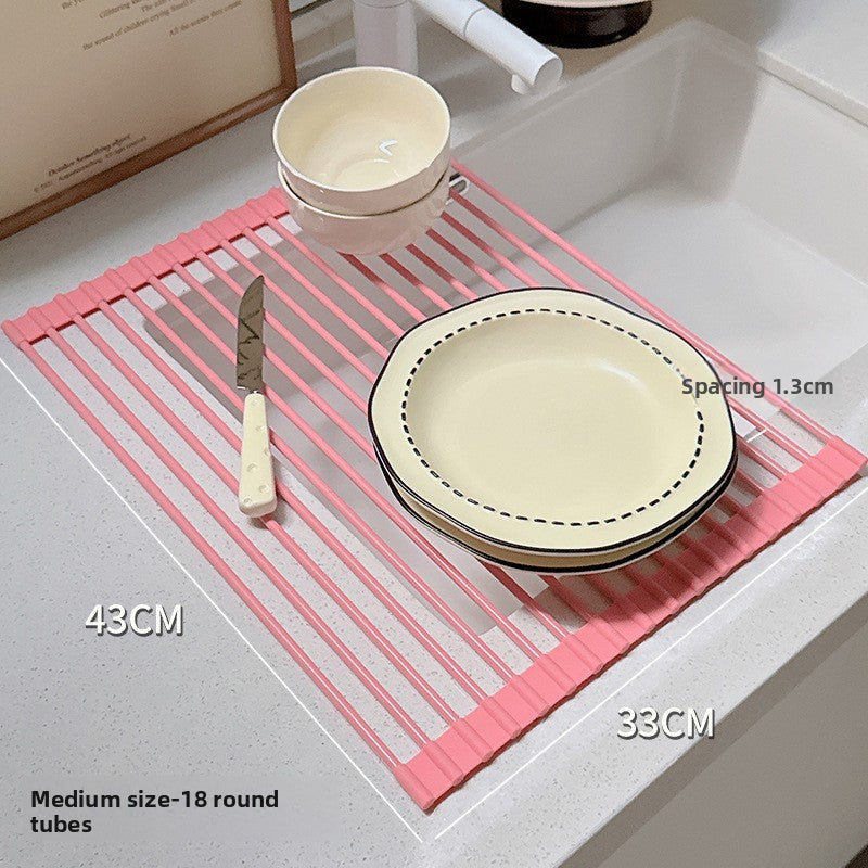 Foldable Silicone Sink Drainer Rack