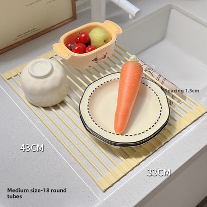 Foldable Silicone Sink Drainer Rack