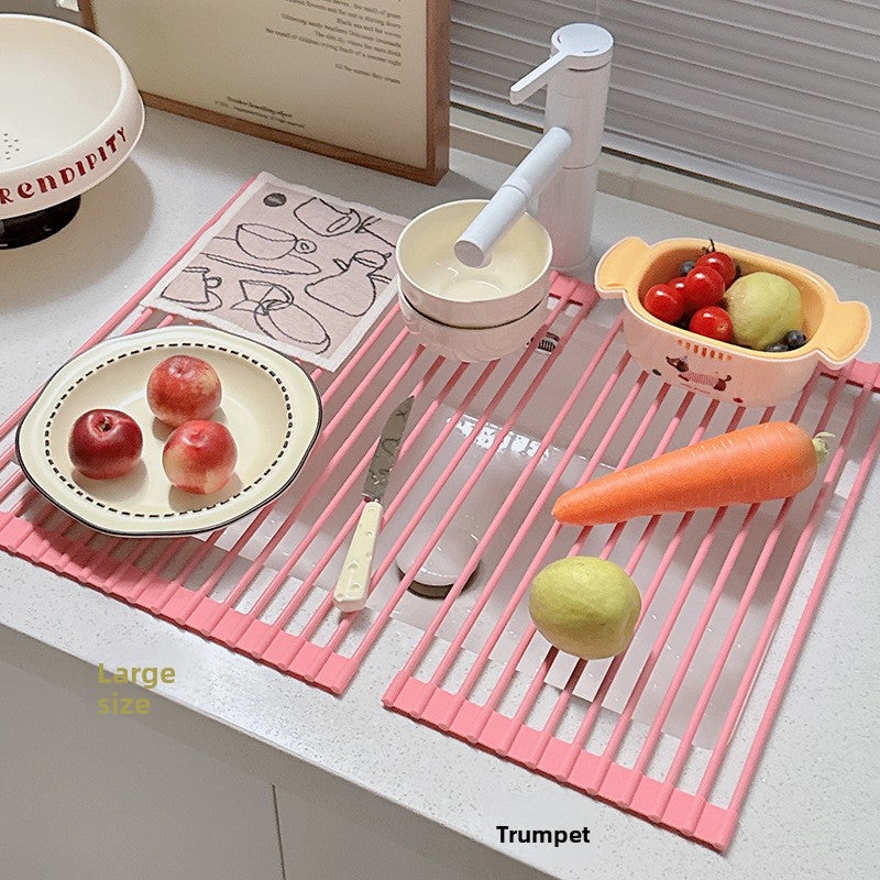 Foldable Silicone Sink Drainer Rack