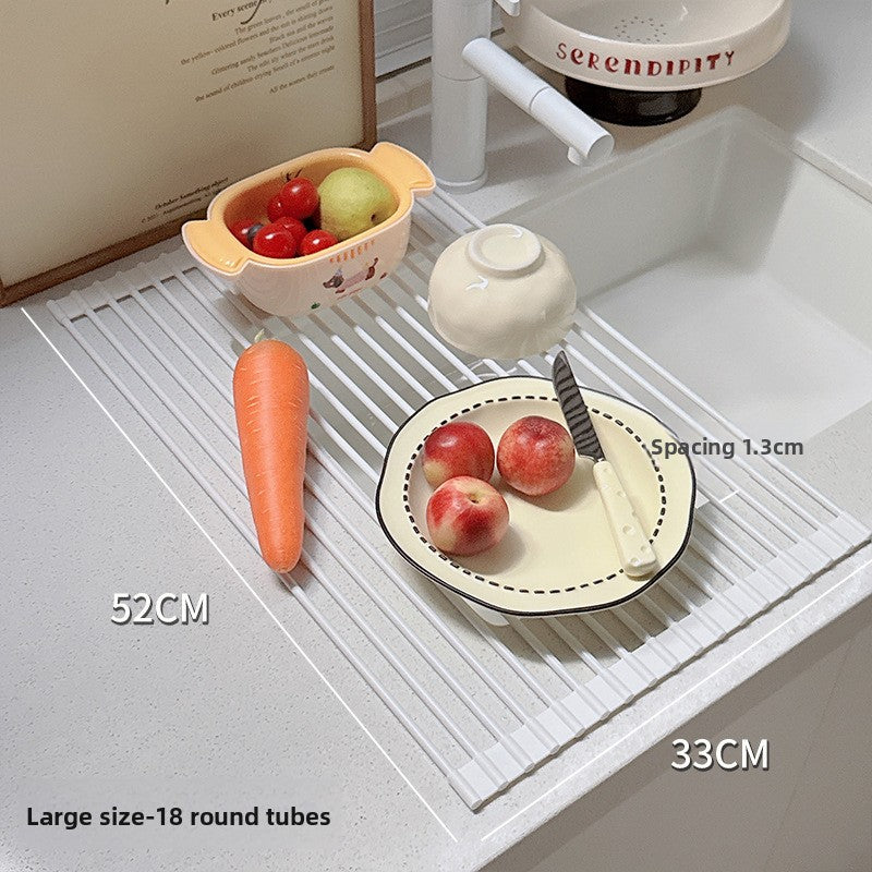 Foldable Silicone Sink Drainer Rack
