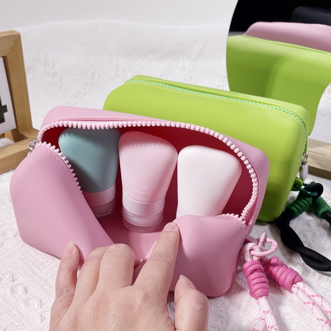 Foldable Silicone Waterproof Cosmetic Storage Bag