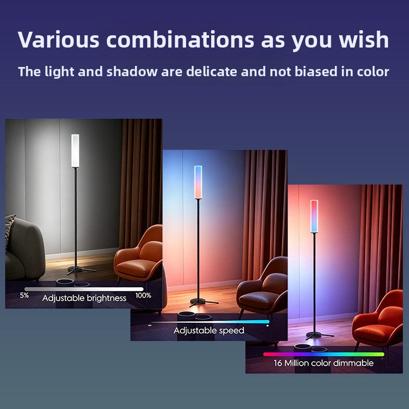 Foldable Smart Wifi Floor Lamp with RGBIC Lighting