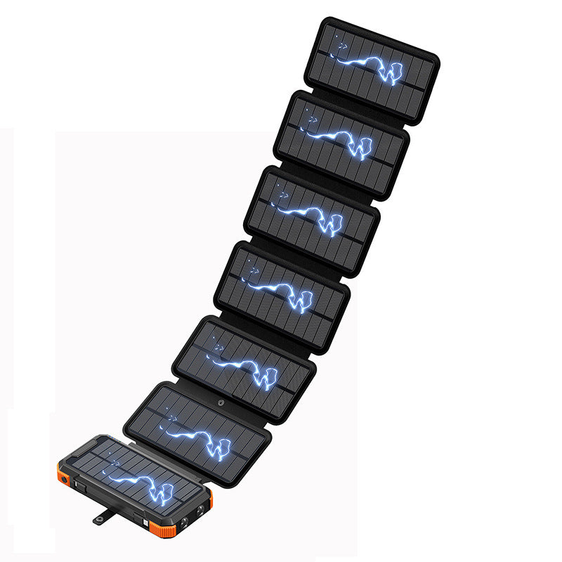 Foldable Solar Charger with Hand Crank Power Bank