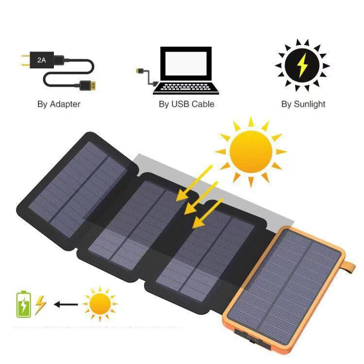 Foldable solar charging device