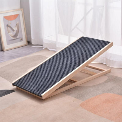 Foldable Solid Wood Pet Stairs for Dogs and Cats