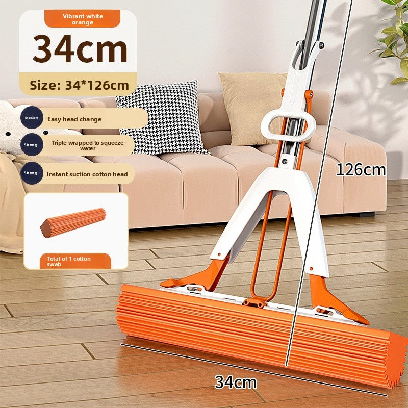 Foldable Sponge Mop with Stainless Steel Rod