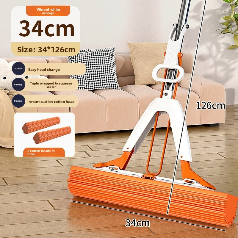 Foldable Sponge Mop with Stainless Steel Rod