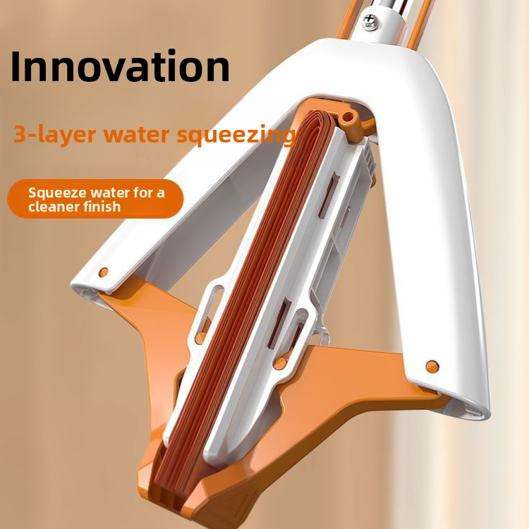 Foldable Sponge Mop with Stainless Steel Rod