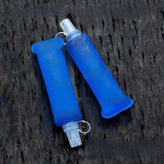 Foldable Sports Water Bottle with Silicone Mouthpiece