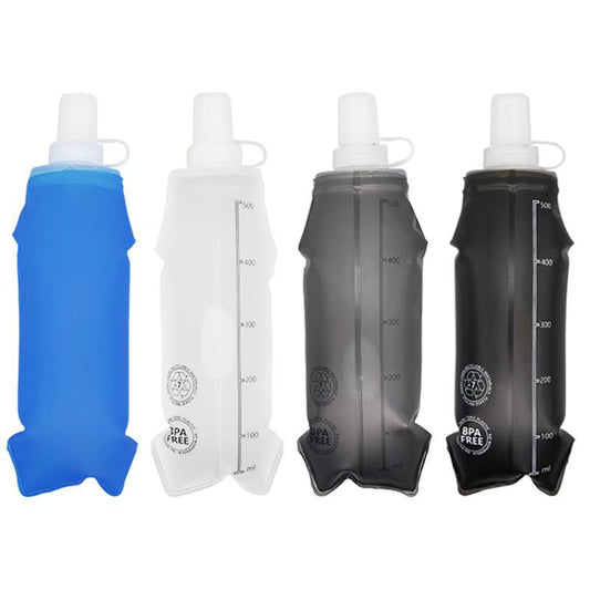 Foldable Sports Water Bottle with Silicone Mouthpiece