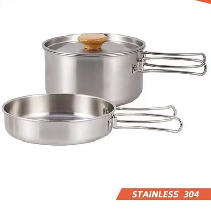 Foldable Stainless Steel Camping Cookware