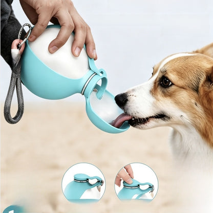Foldable Stainless Steel Pet Water Bottle with Hanging Rope