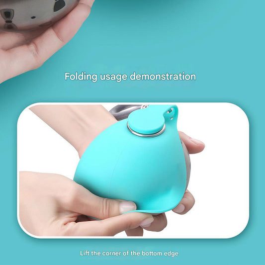 Foldable Stainless Steel Pet Water Bottle with Sling