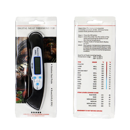 Foldable Stainless Steel Probe Food Thermometer